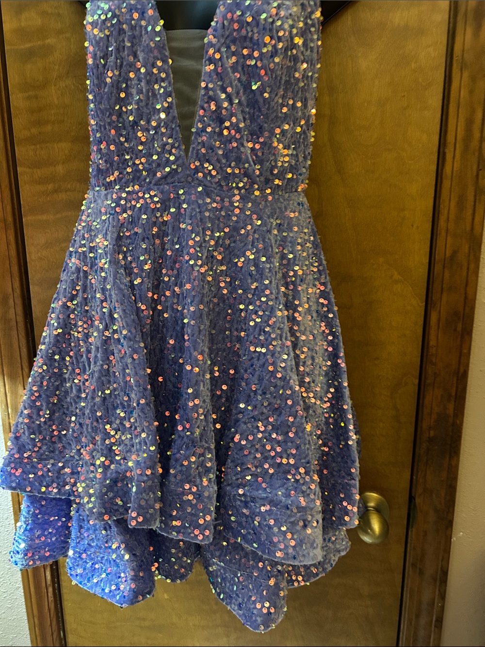 Sparkle Sequin Lavender Homecoming Dress